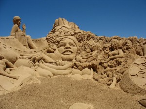 Sandskulpturenfestival in Armação de Pêra - Thema 2008 "Hollywood"
